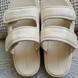 Zara beach leather shoes 38 new